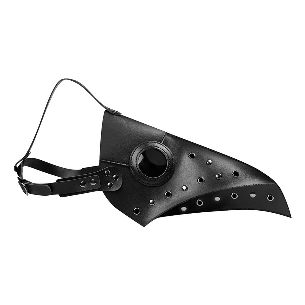 Breathable Steampunk Plague Doctor Full Face Mask Bird Beak Mask Halloween Costume Props Black Brown Dance Masks