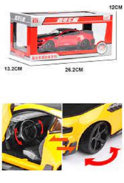Đồ chơi chiếc xe sắt nguyên chiếc kiểu dáng thể thao siêu bền cửa đóng mở cực bền có đèn nhạc