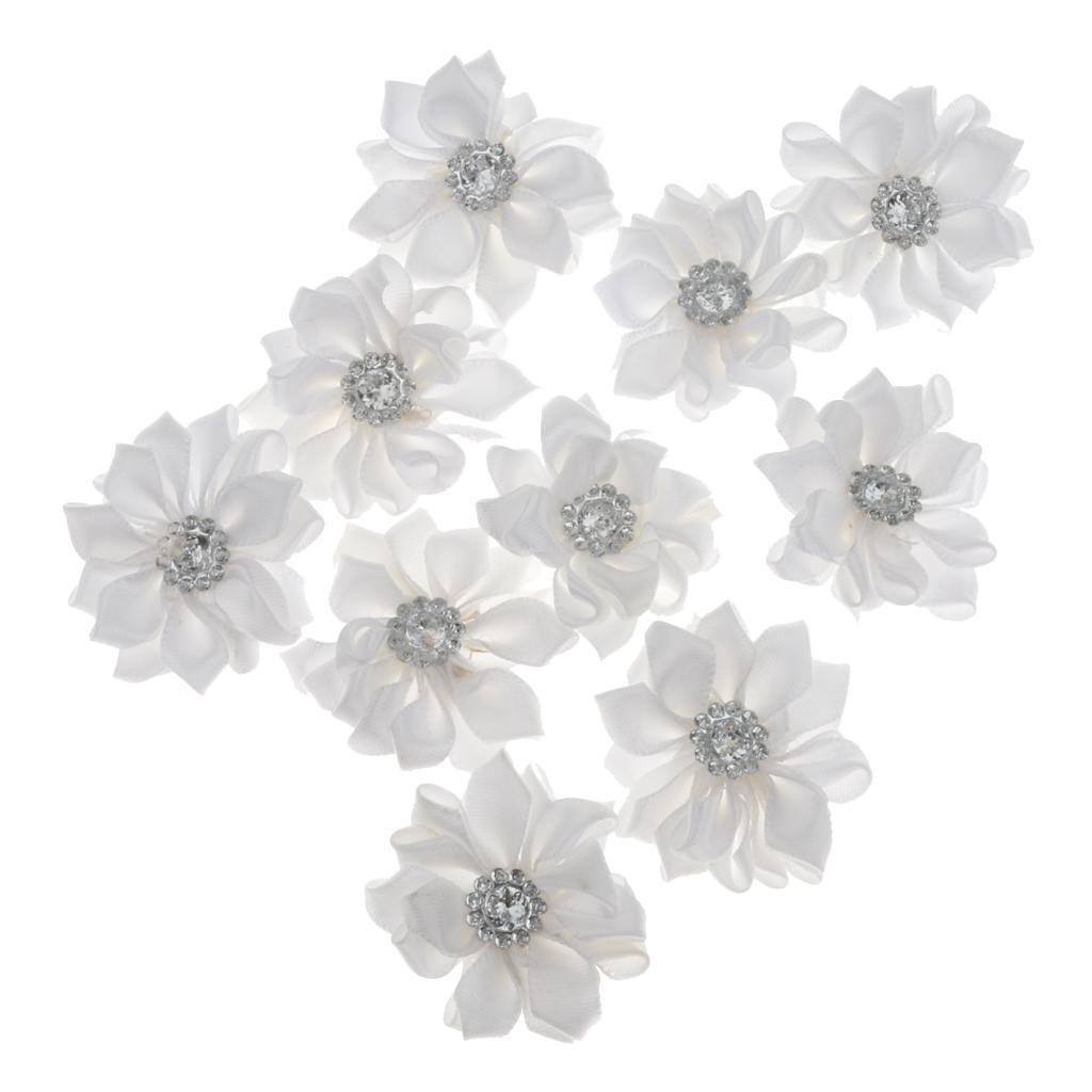 10pcs Satin Ribbon Flower Craft DIY Accessory Wedding Appliques Gift Packing