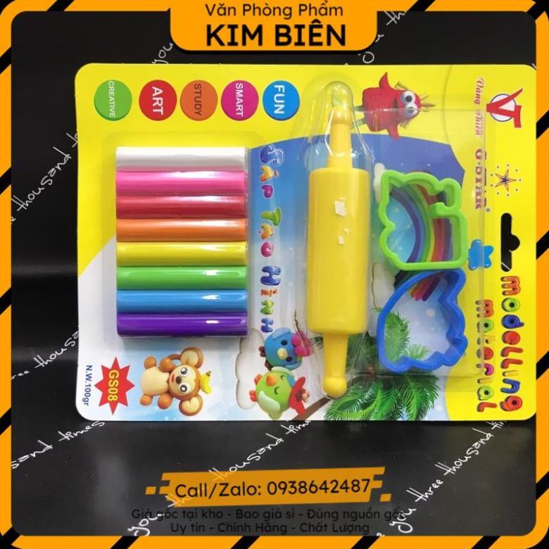 ️sỉ vpp,sẵn hàng️ Đất nặn tự kho an toàn cho bé Thái Lan kèm khuôn - VPP Kim Biên