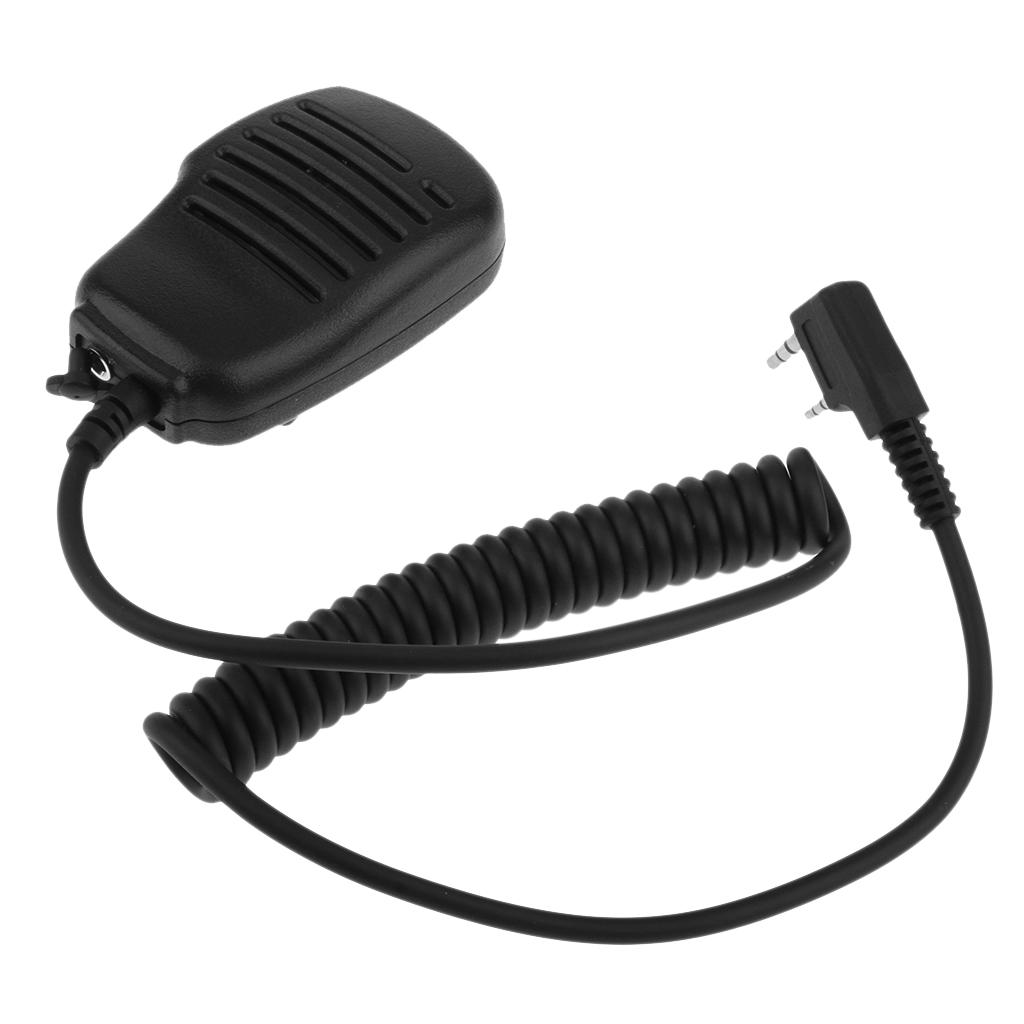 2 Pin PTT Speaker Shoulder Microphone Walkie Talkie Micphone For Baofeng BF