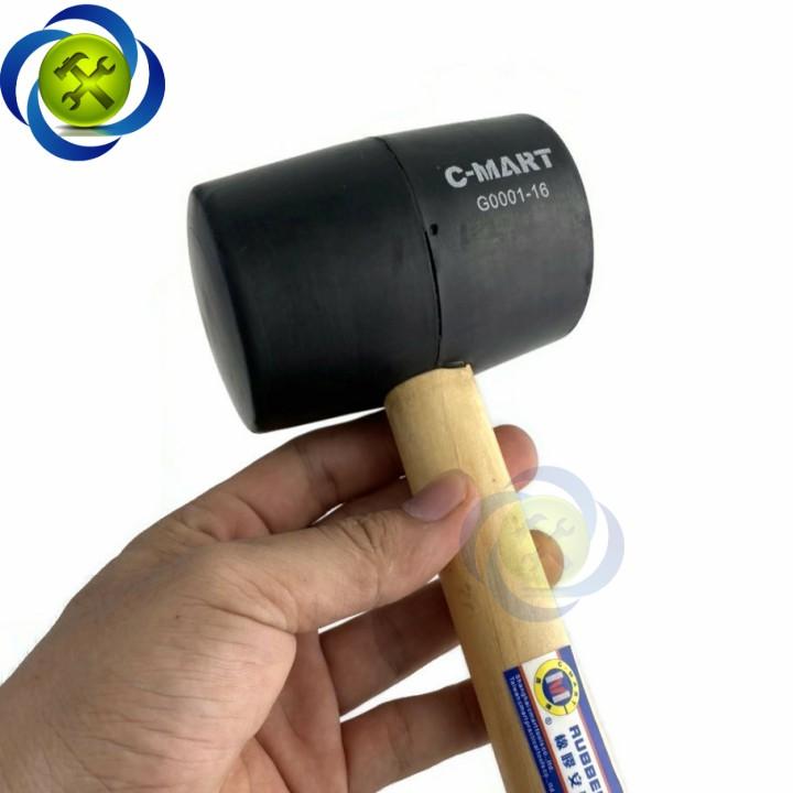 Búa cao su cán gỗ C-Mart G0001-16 đầu búa nặng 448gram