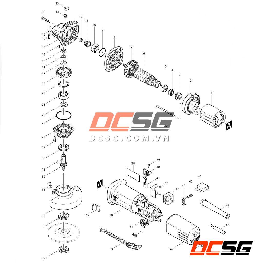 Cụm công tắc máy mài góc dùng điện Makita (chọn phân loại) | DCSG