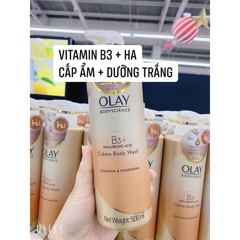 Sữa tắm trắng da OLAY B3+ Thái Lan 500ml-màu cam