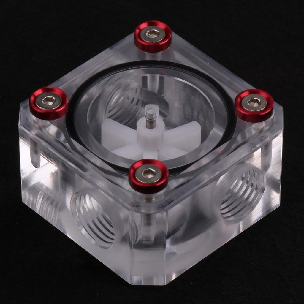 1Piece G1/4 Computer Water Cooling Water Flow Meter Indicator for PC-Clear White