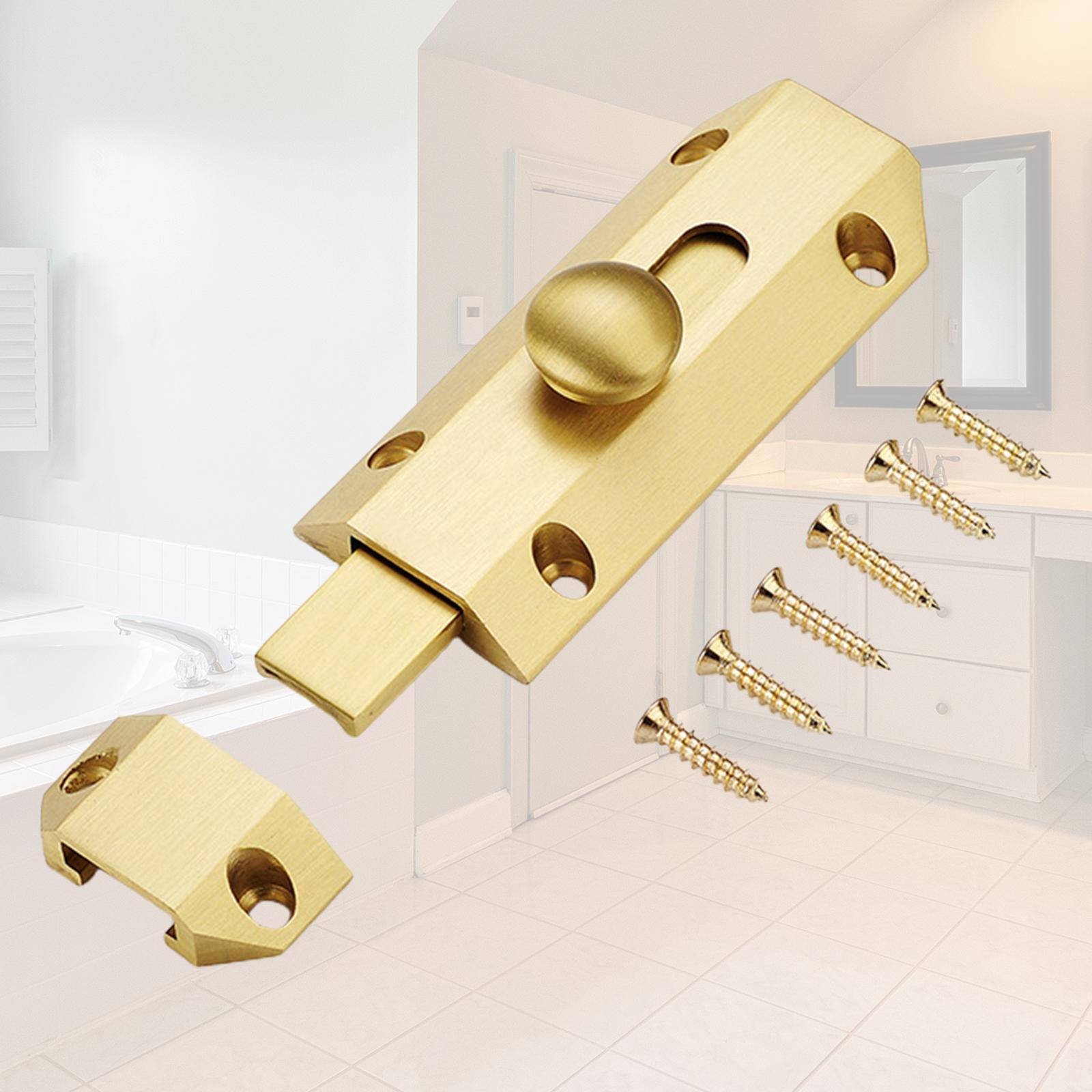 Multiunction Door Security Slide Lock Latch Thickened Rustproof Heavy Duty Brass Door Lock