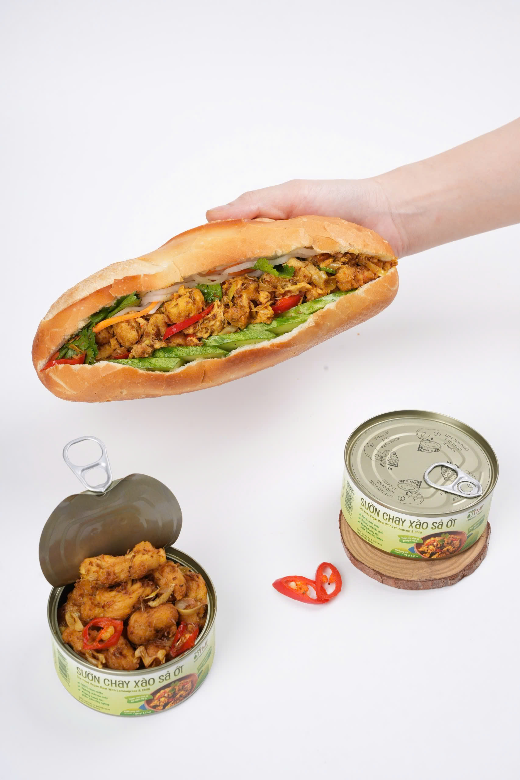 Sườn chay xào sả sớt thơm ngon đậm vị 100g Tâm Minh Foods