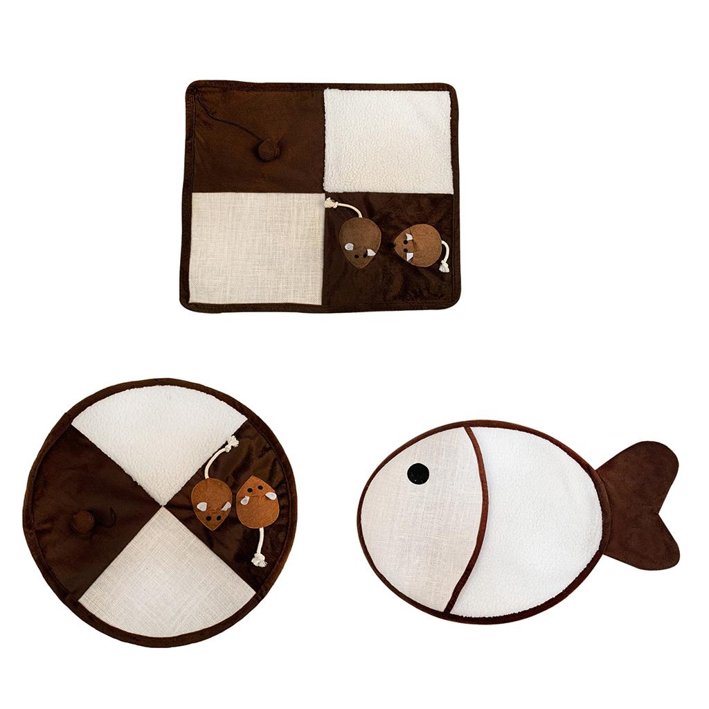 Pet Cat Kitten Scratching Mat Pad For Small Medium Large Cat Square