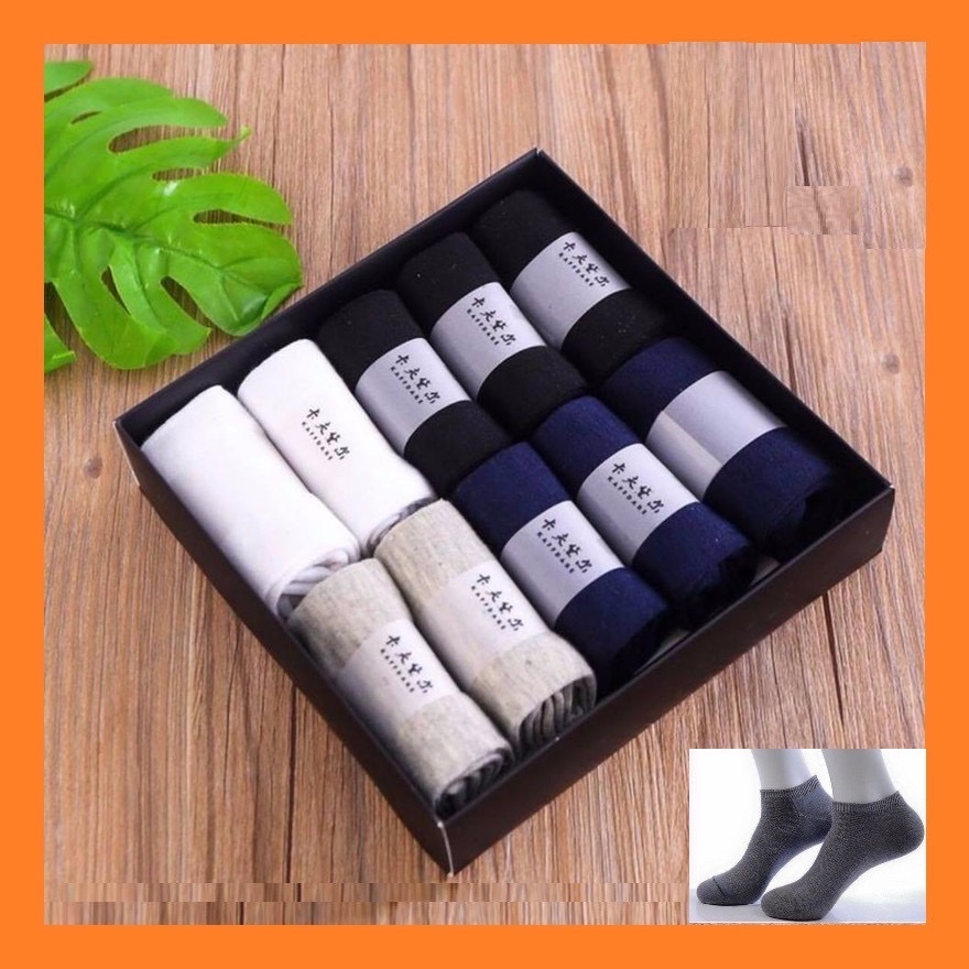 Set 10 đôi tất cổ ngắn , vớ nam cao cấp , vải cotton, giúp ôm sát chân ,chống mùi hôi chân , kháng khuẩn ,phù hợp tất cả các loại giày tạo cảm giác êm ái khi mang