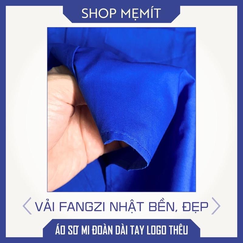 Áo Sơ Mi Dài Tay Đoàn Thanh Niên Logo Thêu Vải Đẹp Form Chuẩn