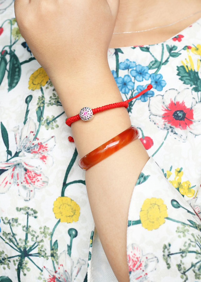 Vòng Kết Dây Đỏ Charm Ngọc Quý Gemstones GA6