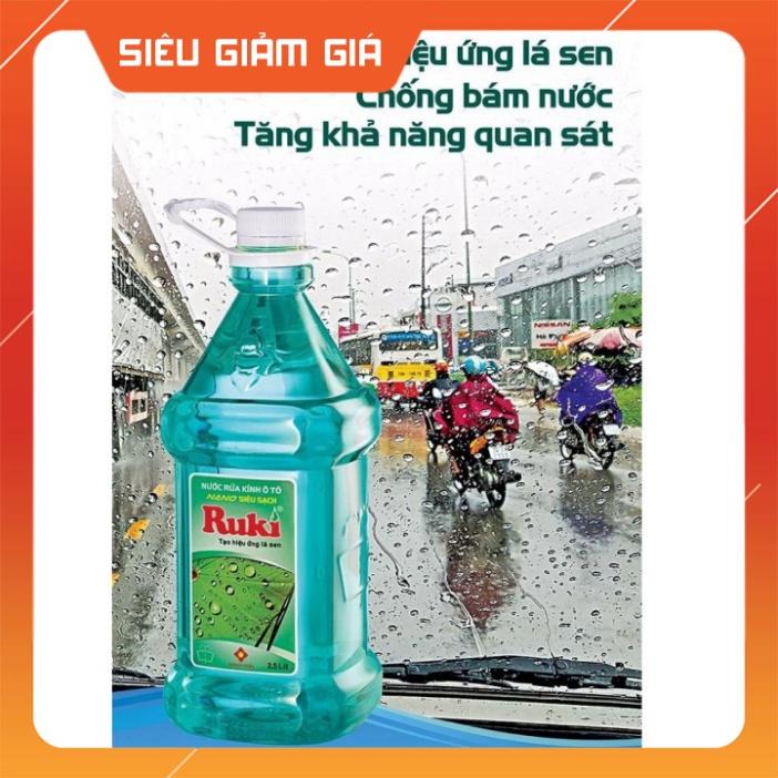 Nước rửa kính nano Ruki 2,5lit, combo 4 chai hàng cao cấp HÀNG CAO CẤP