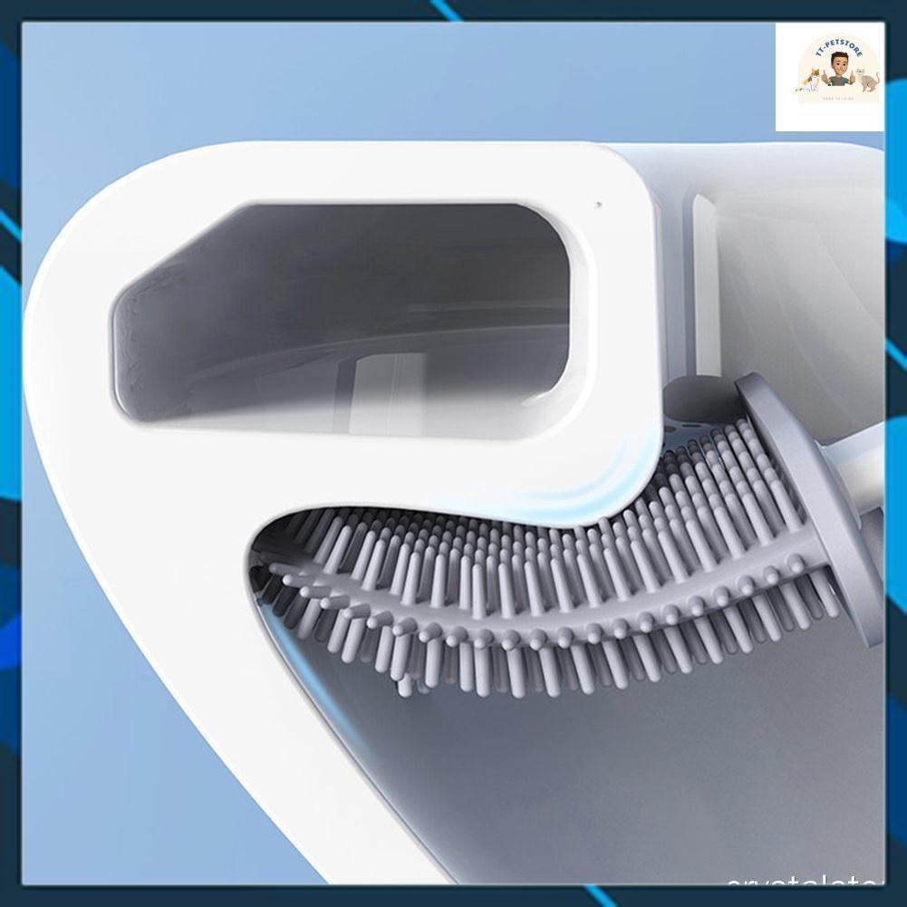 Chổi Cọ Nhà Vệ Sinh, Cây Cọ Toilet Bồn Cầu Bằng SiliCon Có Giá Đựng Dán Tường
