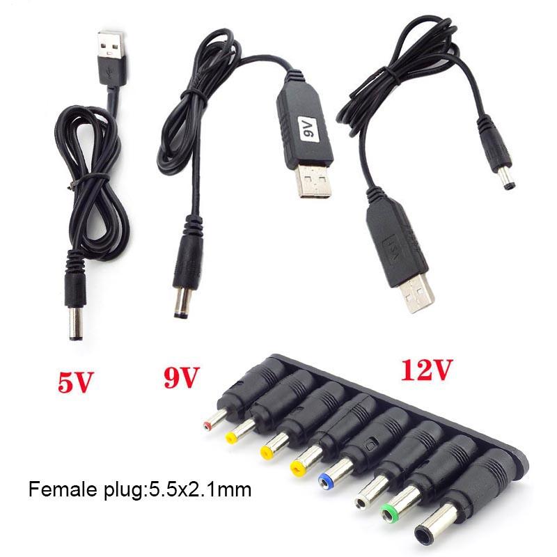 USB to DC Power Cable Universal USB to DC Jack Charging Cable Power Cord Plug Connector Adapter for Router Mini Fan Speaker