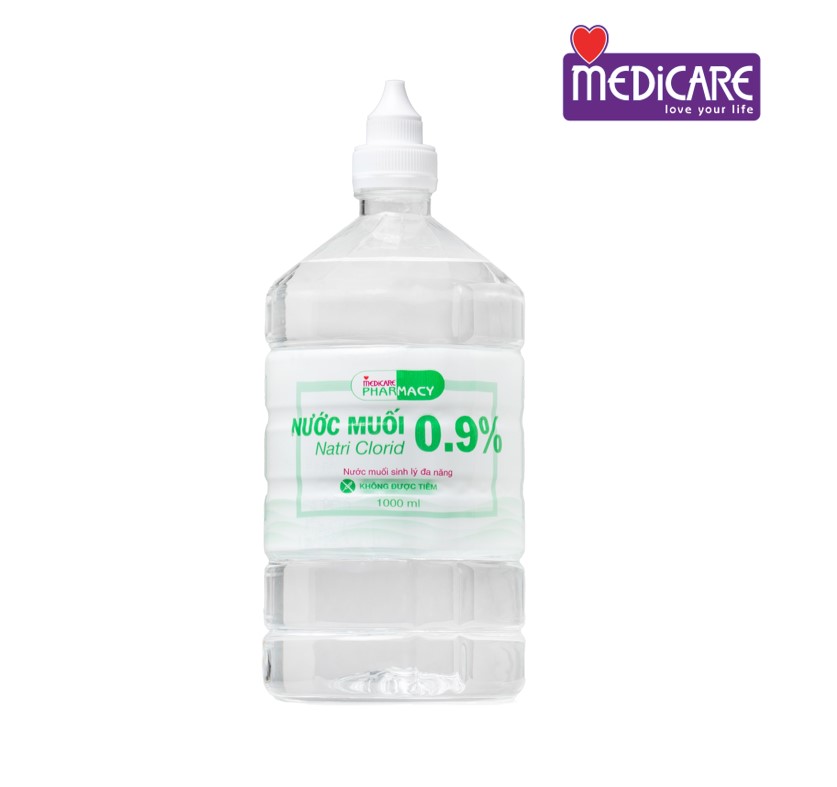 0132376 Nước muối MEDiCARE PHARMACY 0.9% 1000ml