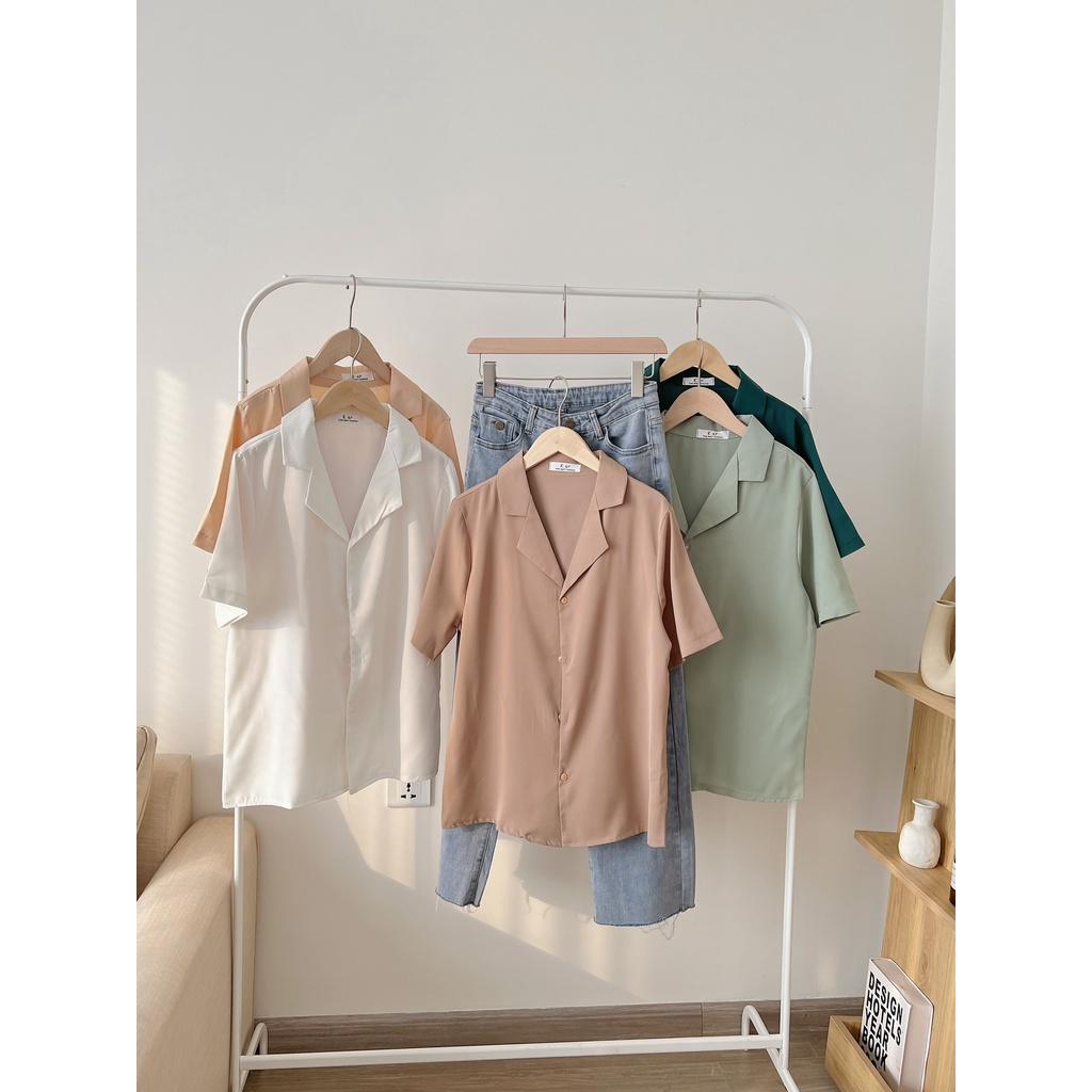 ÁO SƠ MI CỔ VEST BASIC SIÊU XINH LỤA HÀN