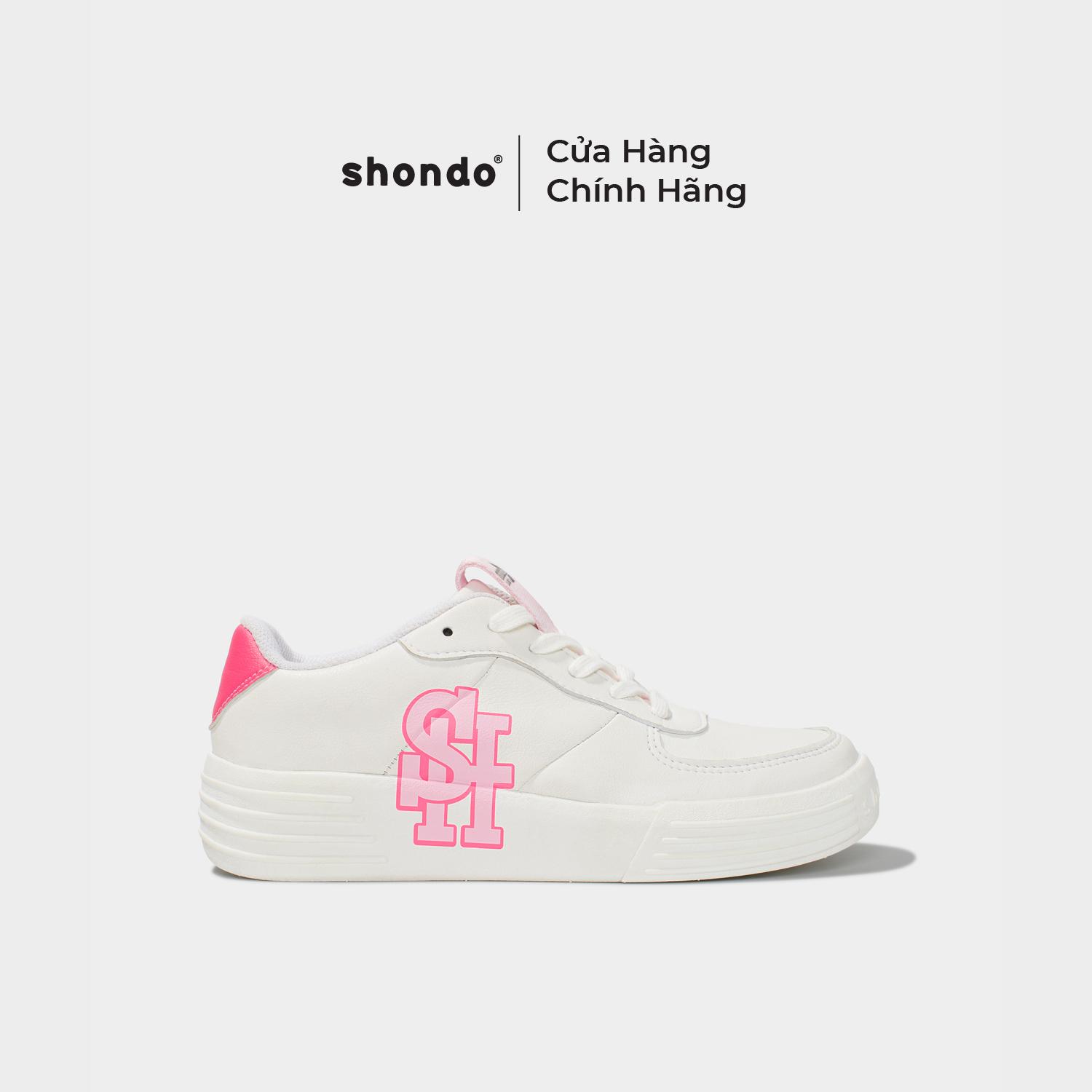 Giày Sneaker Class 1 in SH Shondo Hồng SND0070