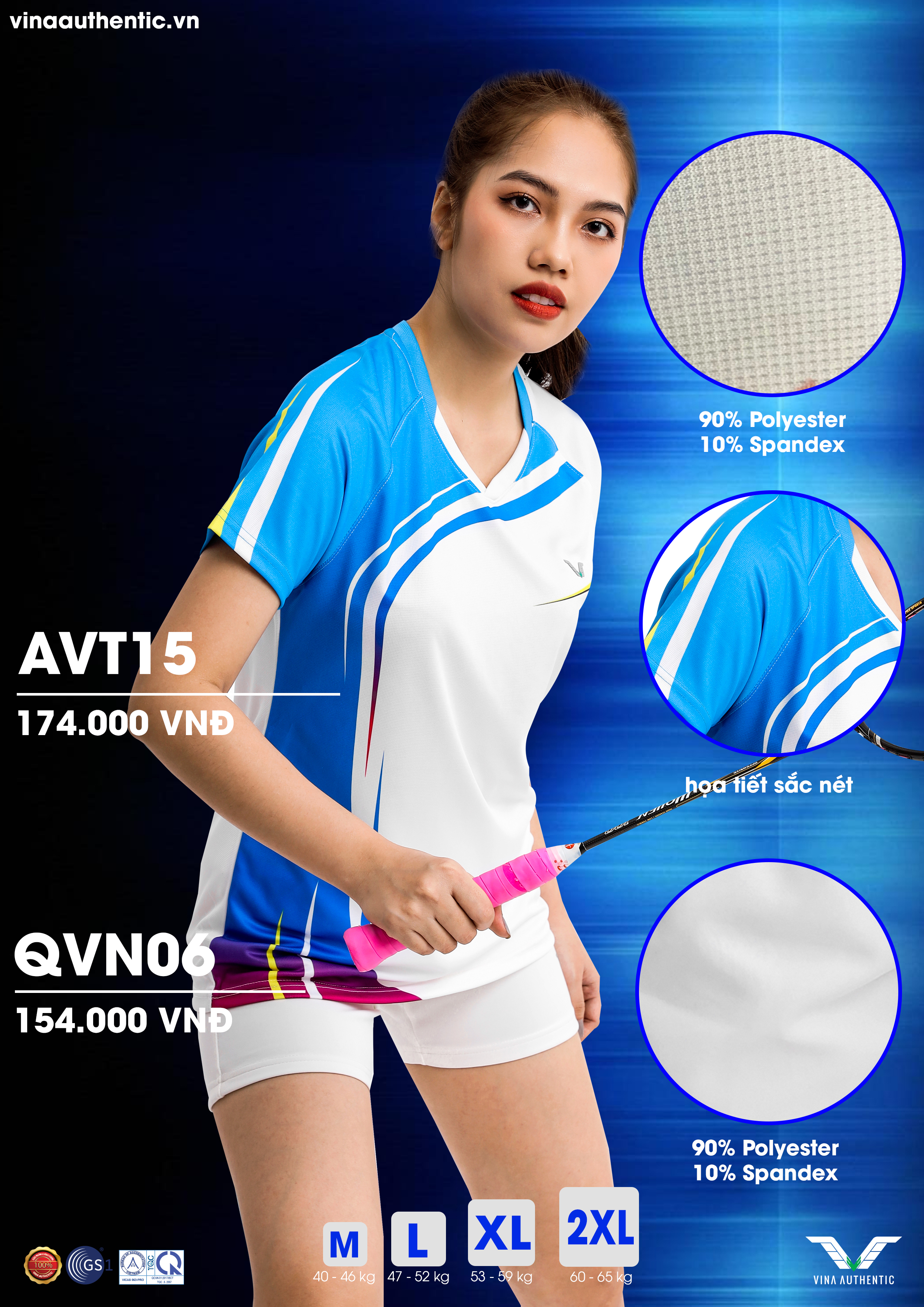 SET THỂ THAO CẦU LÔNG NỮ CAO CẤP NEWT15 + NEWQVN06