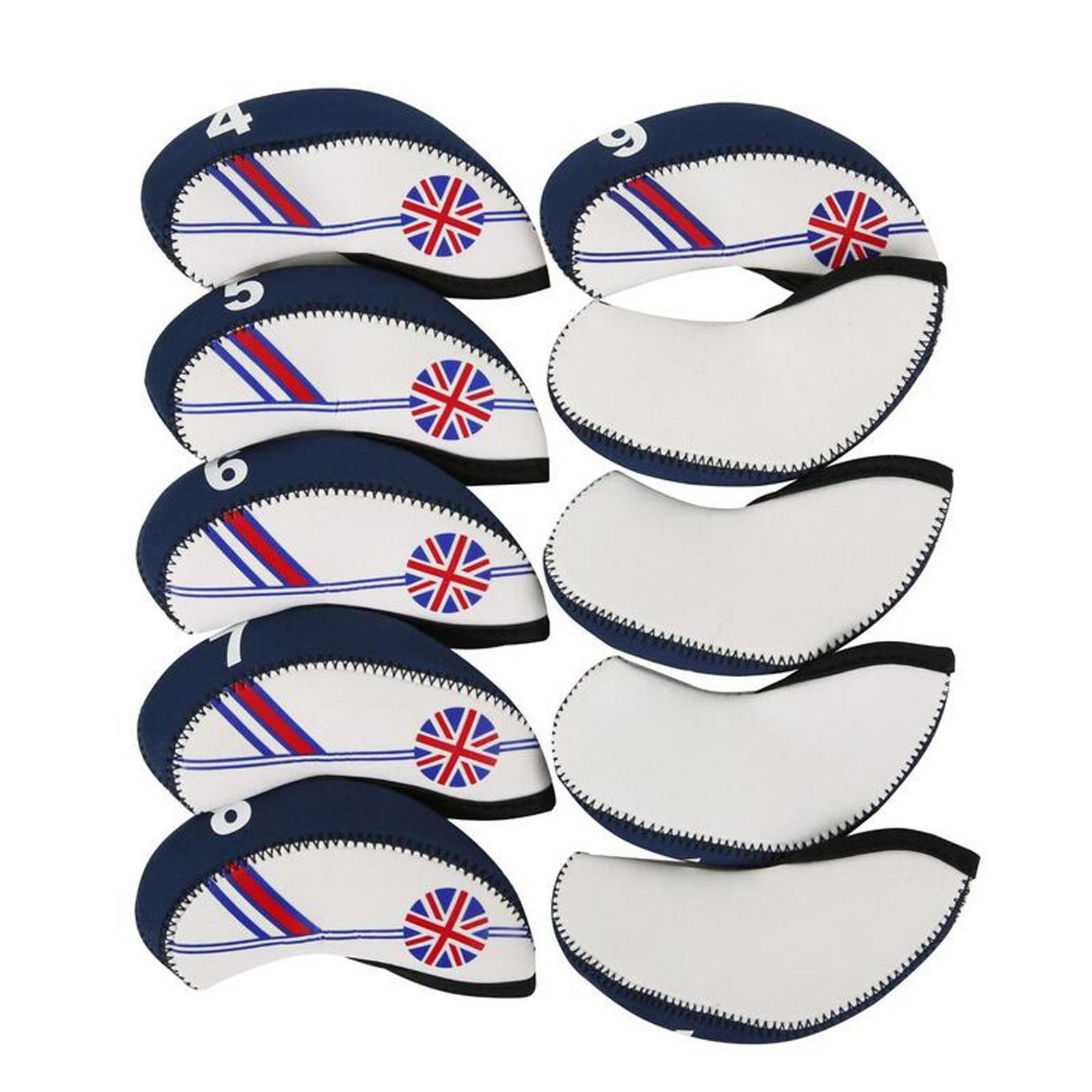 10pcs Golf Iron Head Covers Set Headcover with Number, Fit Most Irons Protective Headcover