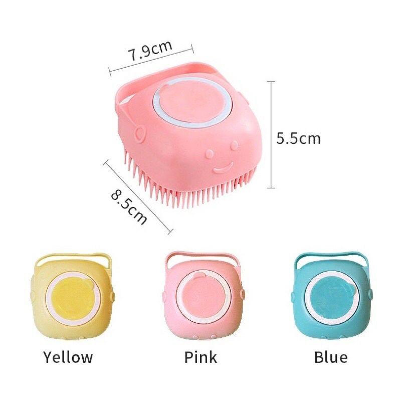 Bàn chải tắm,bàn chải silicon massage cho chó mèo