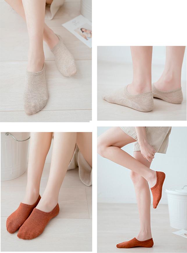 Combo 05 Đôi Tất Nữ Cổ Ngắn Chống Hôi Chân B.5281 I Phong Cách Nhật Bản