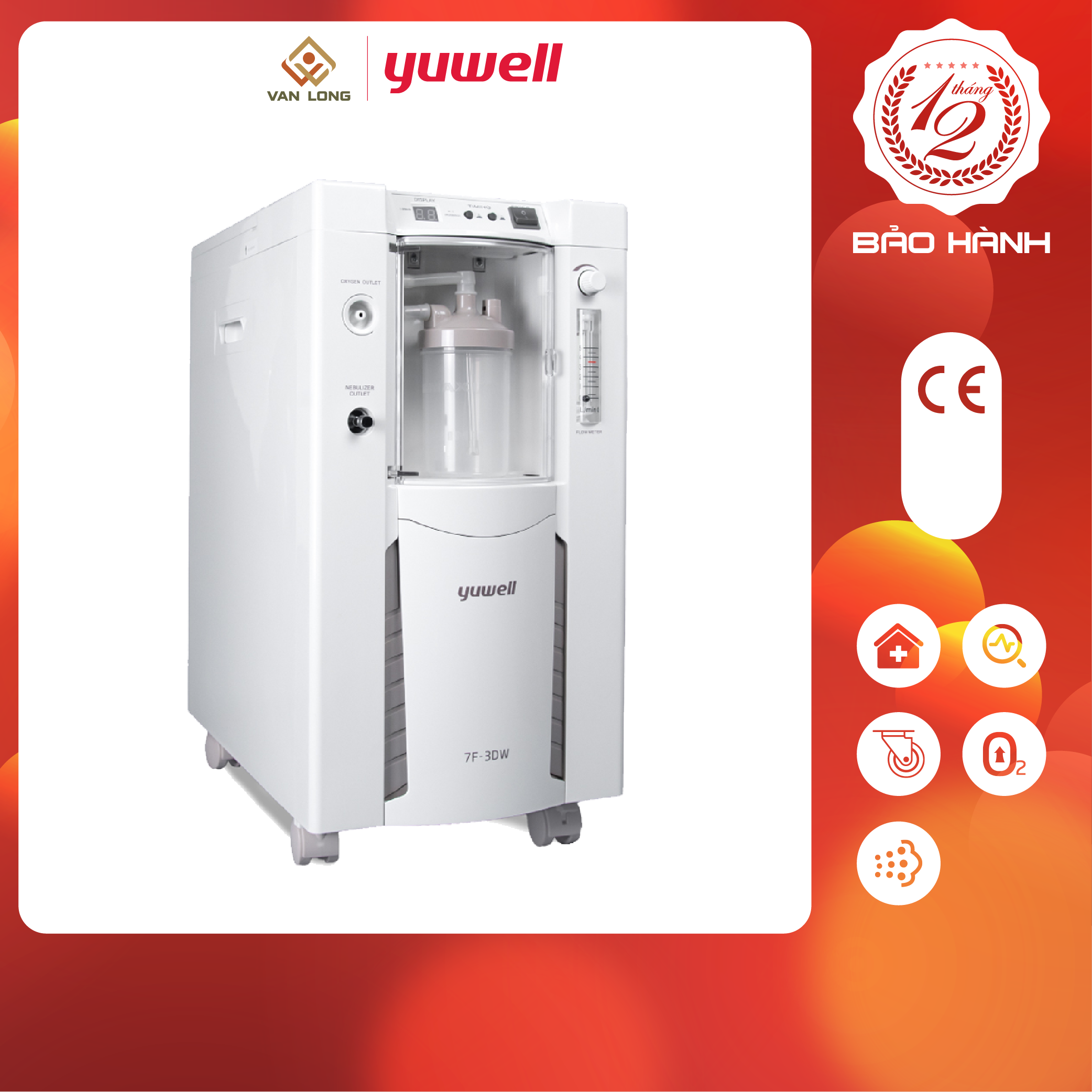 Máy tạo oxy Yuwell 7F-3DW