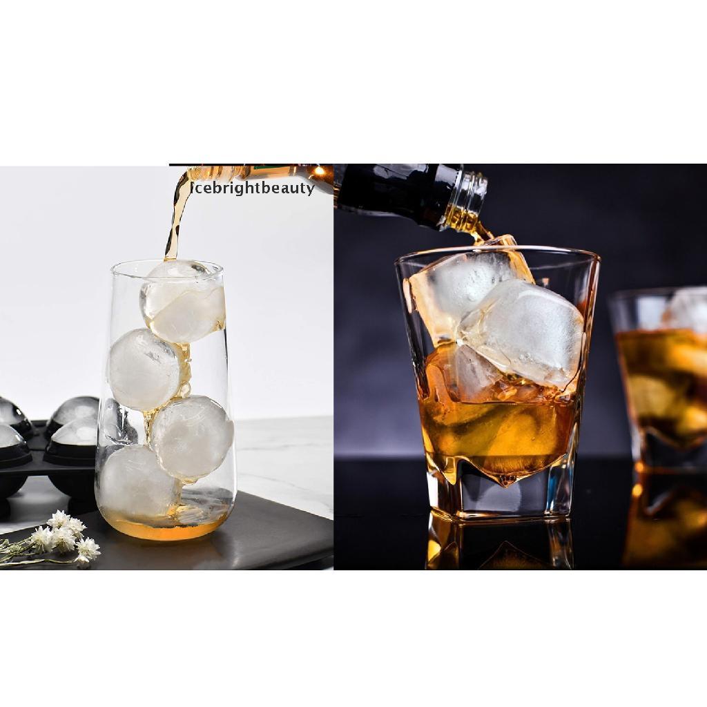 Icebrightbeauty Ice Cube Trays, Adoric Life Silicone Ice Cube Molds Set of 2, Silicone Ice Ball VN