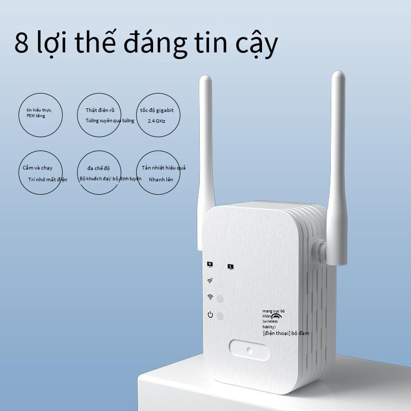 Ưu đãi đặc biệt bộ khuếch đại tín hiệu wifi không dây lặp lại mới qua bộ định tuyến tường ăng ten kép và 4 ăng ten