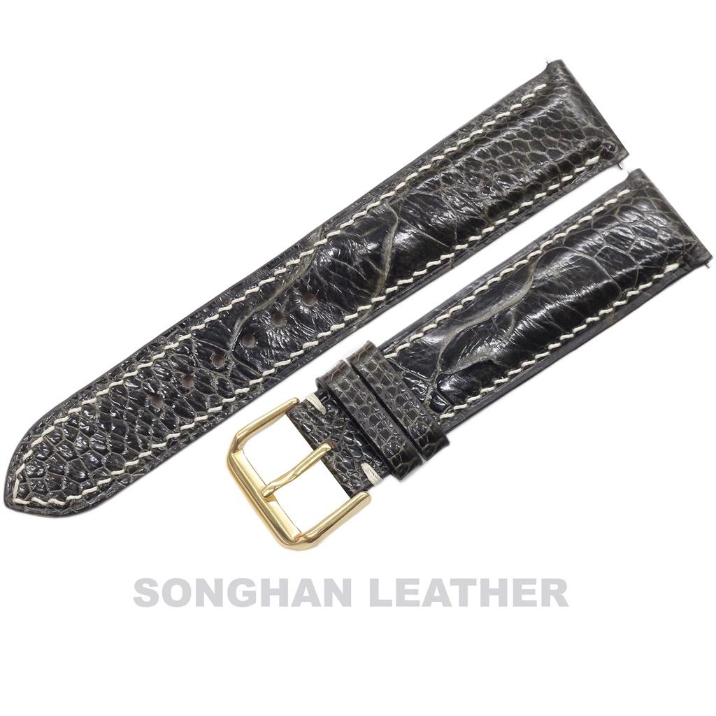 Dây Đồng Hồ.Dây Da Đà Điểu Gắn Chốt Thông Minh Kèm Khóa Kim Cao Cấp Chính Hãng Songhan Leather.Nhiều Size, Nhiều Màu.BẢO HÀNH 6 THÁNG