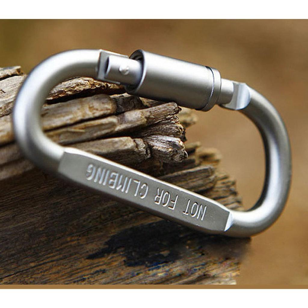 Móc khóa Carabiner Hình Chữ D Chất Liệu Hợp Kim Nhôm Cao Cấp Rất Cứng Và Siêu Bền - Hàng Nhập Khẩu