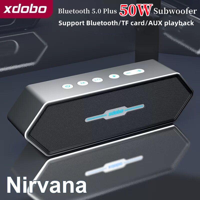 XDOBO NIRVAN50W Gaming Gaming Bluetooth Loa di động Subwofer Subwofer Subwofer Strong Bass Loa mạnh STEREO Color: Wing2020 20W Blue