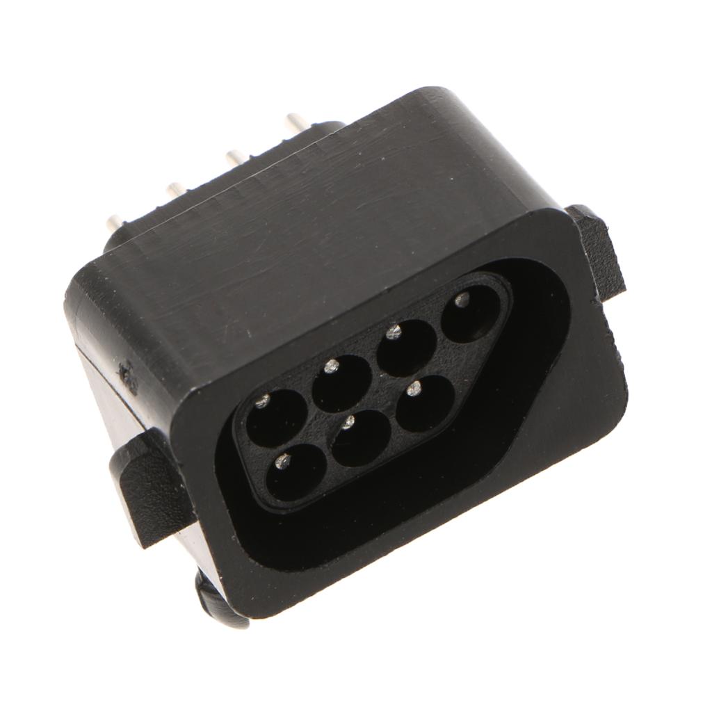 Replacement Parts 180 Degree 7 Pin Connector Female for NES Console Socket Black