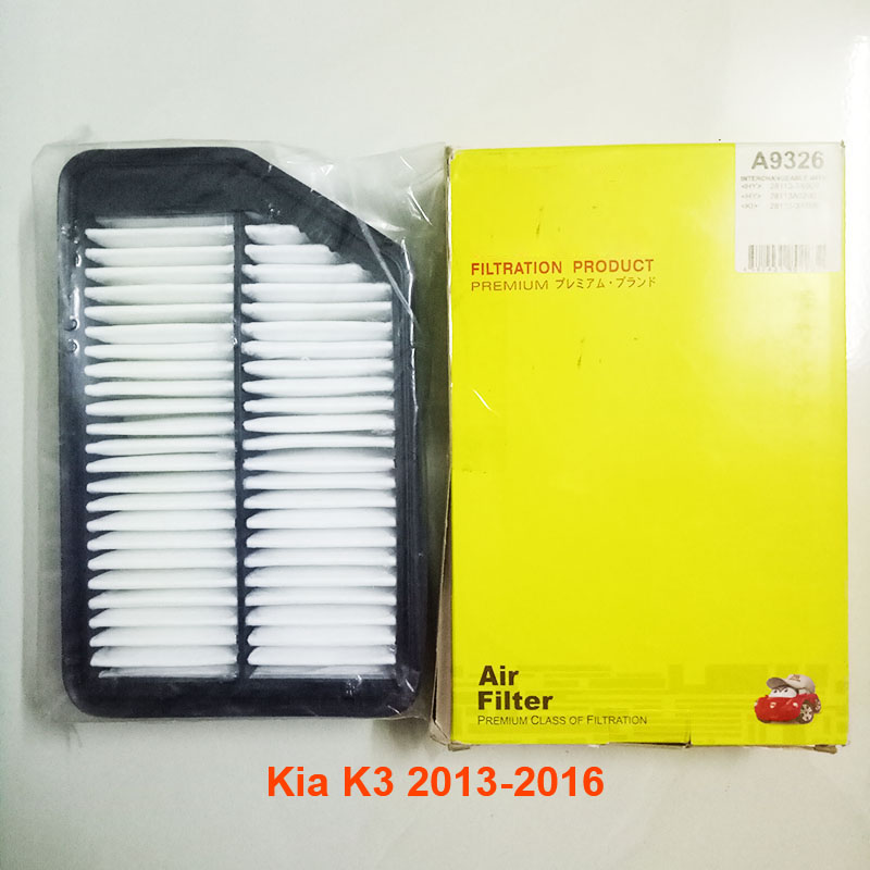 Lọc gió động cơ A9326-7 dùng cho Kia K3 Việt Nam 1.6 và 2.0 2013, 2014, 2015, 2016 28113-3X000