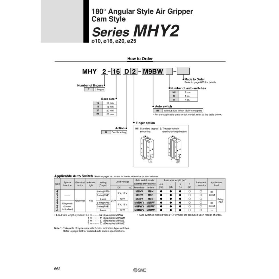 xylanh kẹp SMC MHY2-10D
