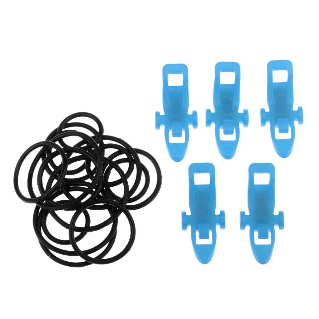 5 Pieces Fishing Hook Adjustable Rod Pole Lure Treble Holder Hang Hooks Bait