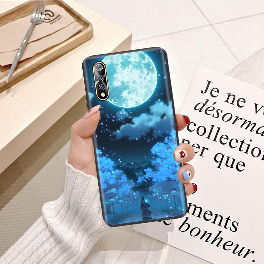 Ốp lưng dành cho ViVo Y55 Viền dẻo TPU hình Trăng Xanh