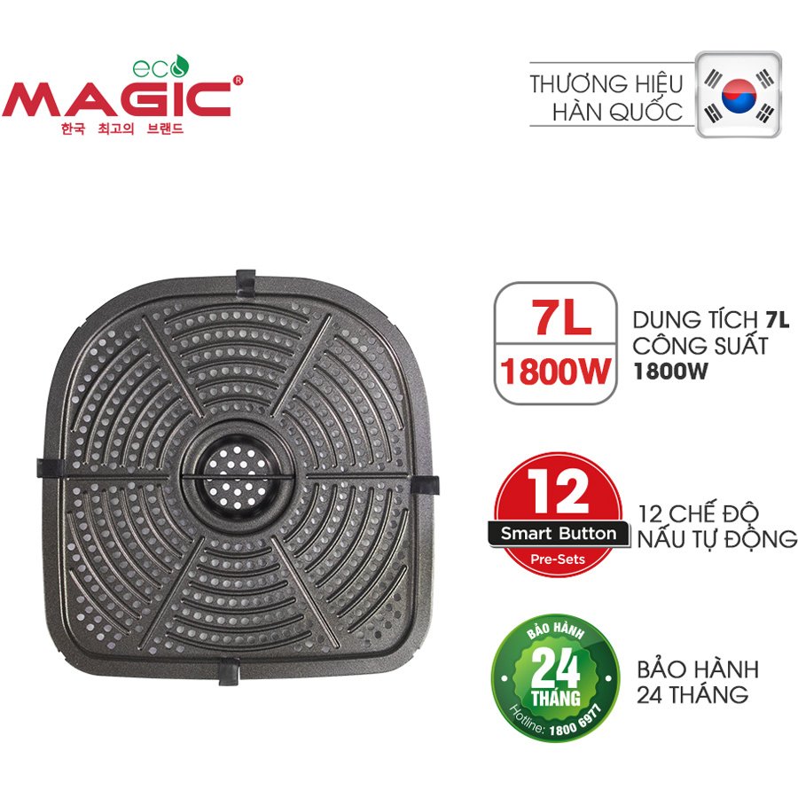 Nồi chiên không dầu điện tử kết hợp nướng Magic Eco AC-123 7L  - Hàng chính hãng