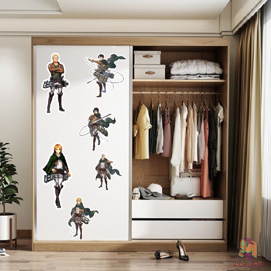 Miếng dán Stickers truyện Attack on titan