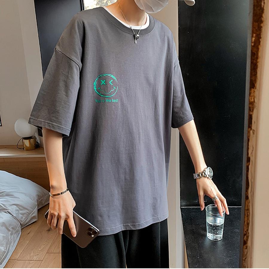 Áo thun unisex MonsterX MẶT CƯỜI VR phông tay lỡ nam nữ form rộng Oversize 3 màu