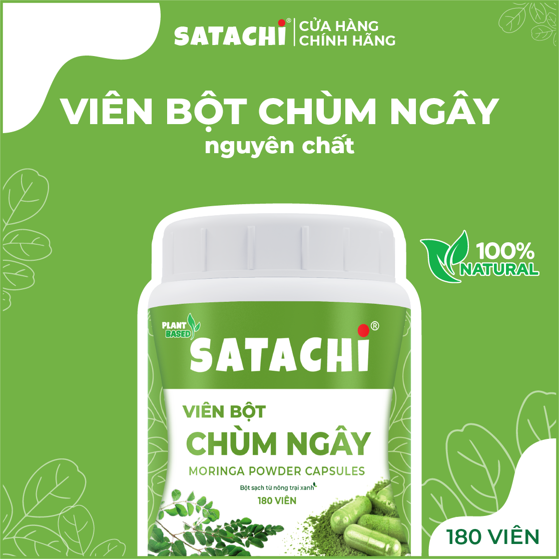 Vien Bột Chùm Ngây nguyê n ch ất SATACHI. Hộp 180 viên