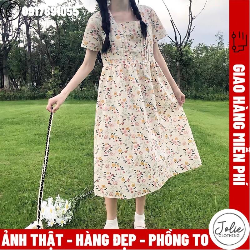 Váy babydoll hoa nhí dáng dài dễ thương