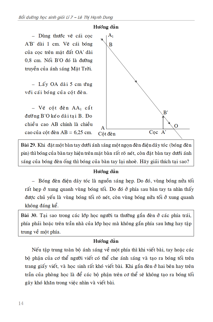 BỒI DƯỠNG HỌC SINH GIỎI VẬT LÝ 7_KV