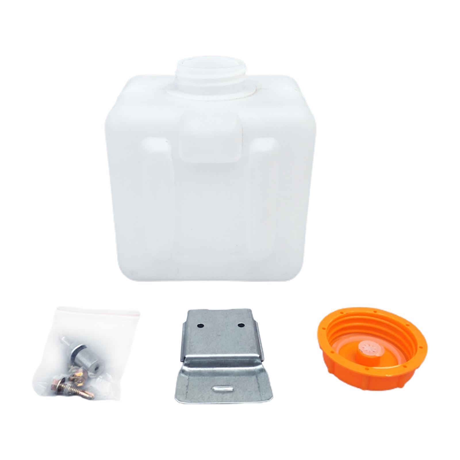 Diesel Fuel Tank Plastic Fuel Tank 2.5L with Oil Nozzle Adapter Metal Panel Screws Oil Gasoline Tank