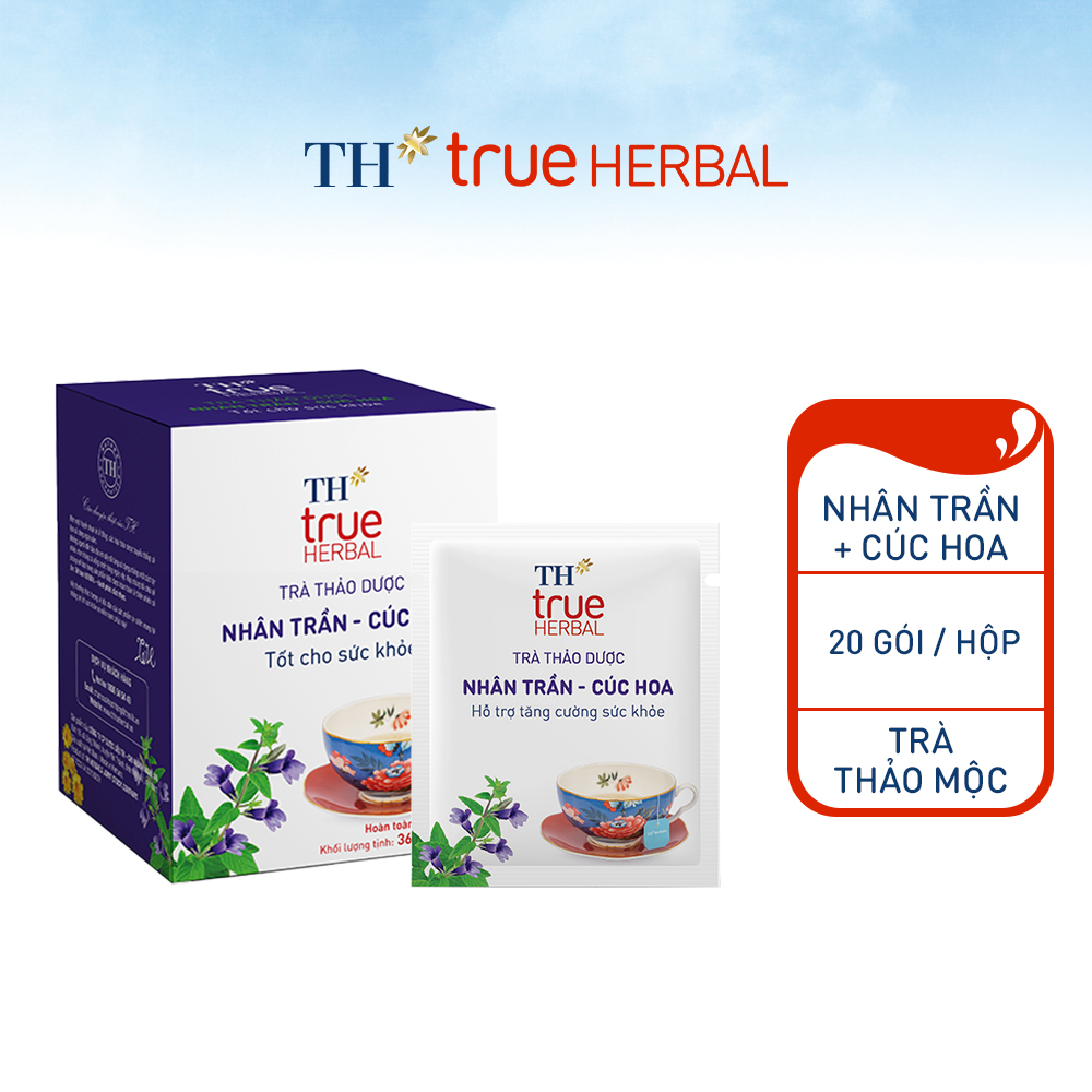 Hộp trà Nhân trần – Cúc hoa TH True Herbal (20 gói)