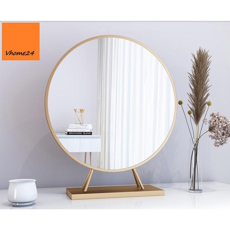 GƯƠNG TRANG ĐIỂM DÁNG TRÒN CHÂN ĐẾ ĐỂ BÀN GTR111