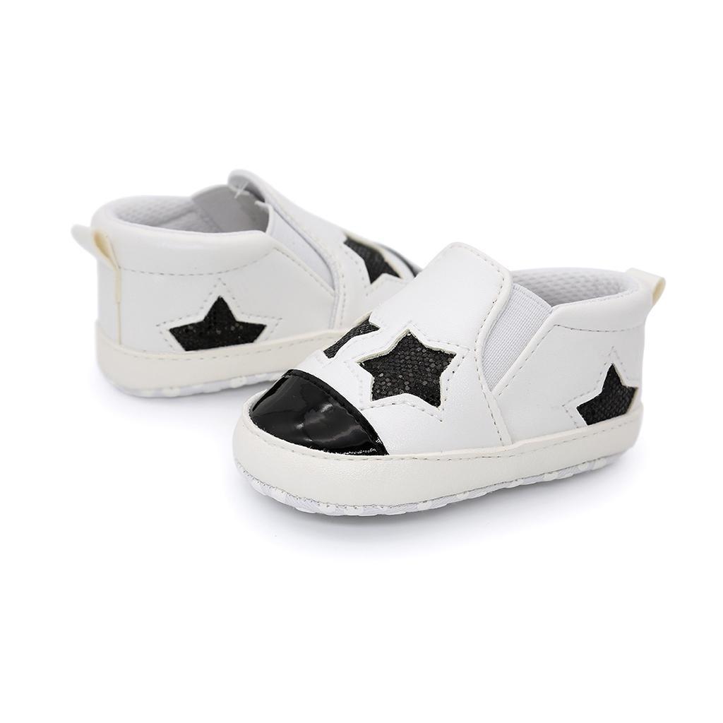 Baby Infant Baby Cute Stars Shoes Girl Soft Sole Sneaker Crib Shoes 0-18months