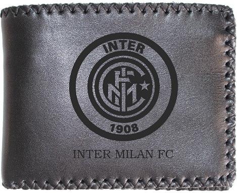 Ví Da Bò Nam Nữ Khâu Viền Khắc Hình Club Inter Milan