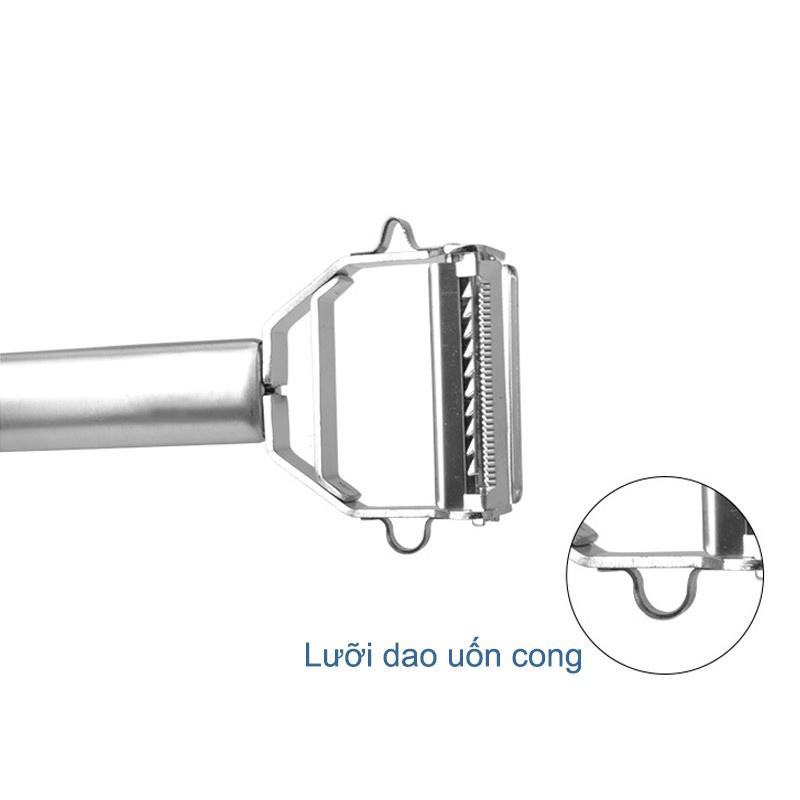Nạo inox 100% không gỉ , nạo rau củ qủa 2 đầu có thể nạo sợi