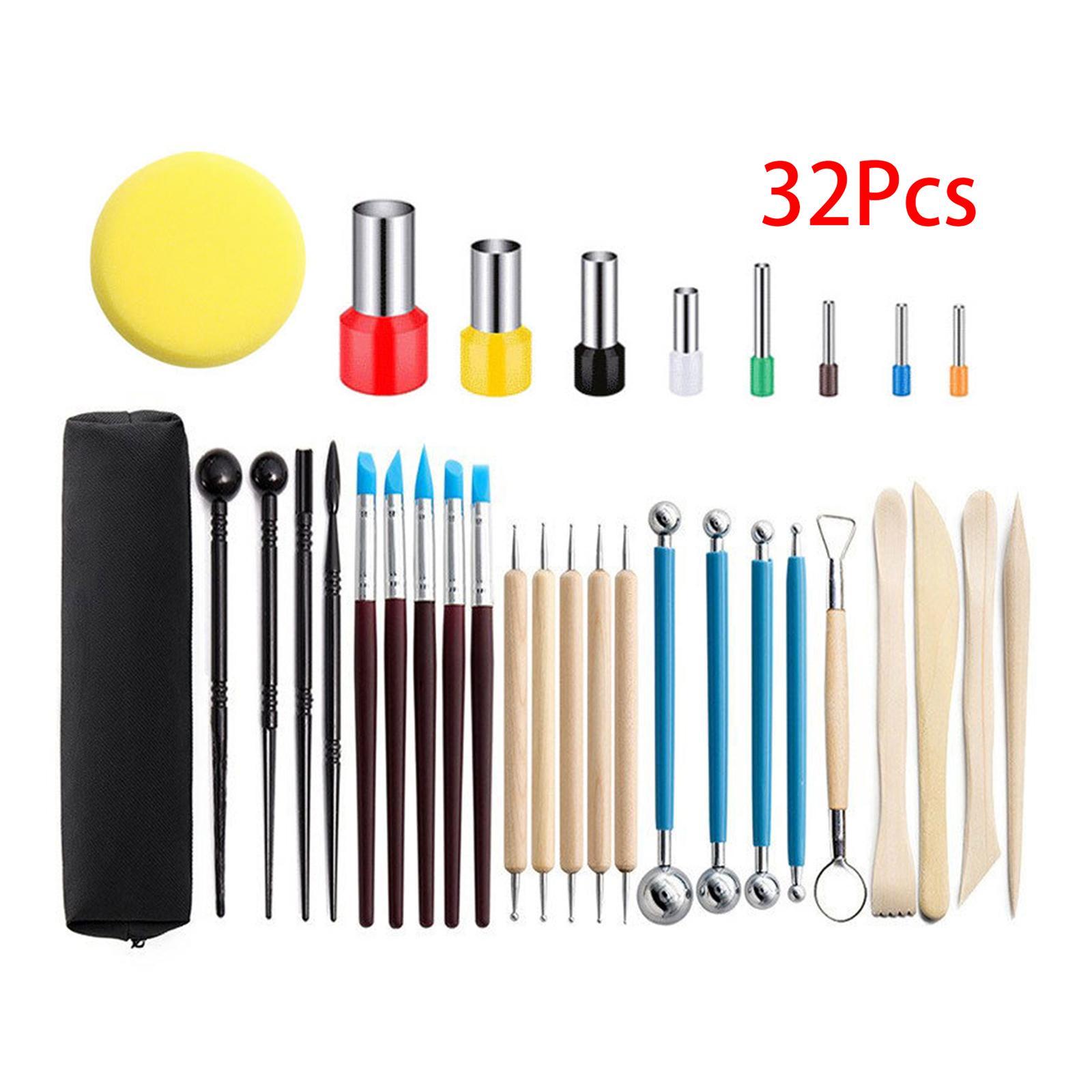 33Pcs Clay Tools DIY Modeling Scraping Engraving Embossing Cutting Ceramics Clay Sculpting Tools Clay Carving Tool Set for Adults Kids,