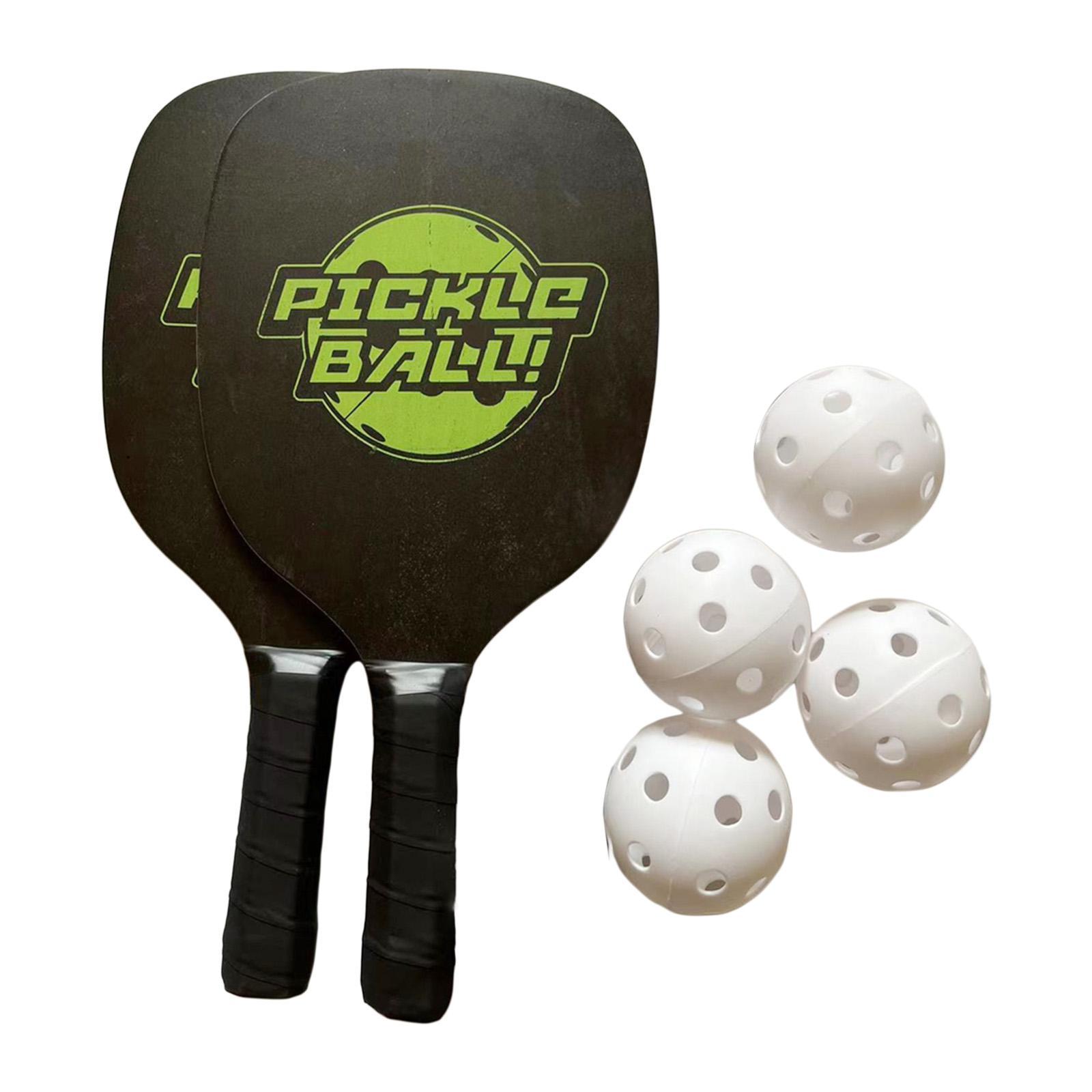 Paddles Rackets Set, Paddle Set of 2 Rackets and 4 s Balls, Racquet with carry pouch Unisex